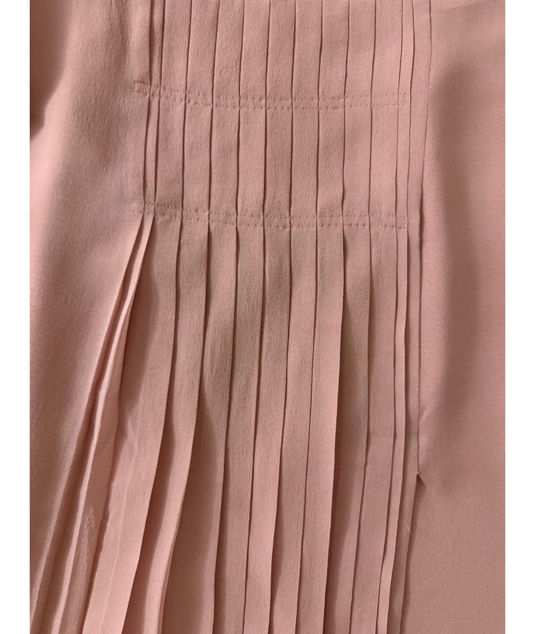 BURBERRY Розовое шелковое повседневное платье, фото 5