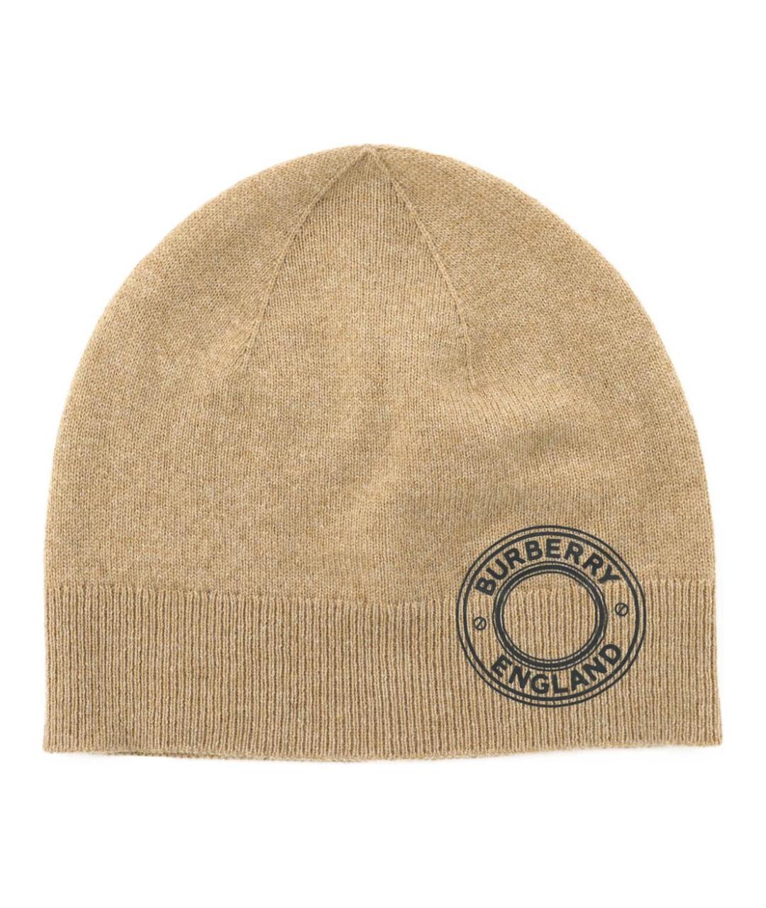 BURBERRY Бежевая кашемировая шапка, фото 1