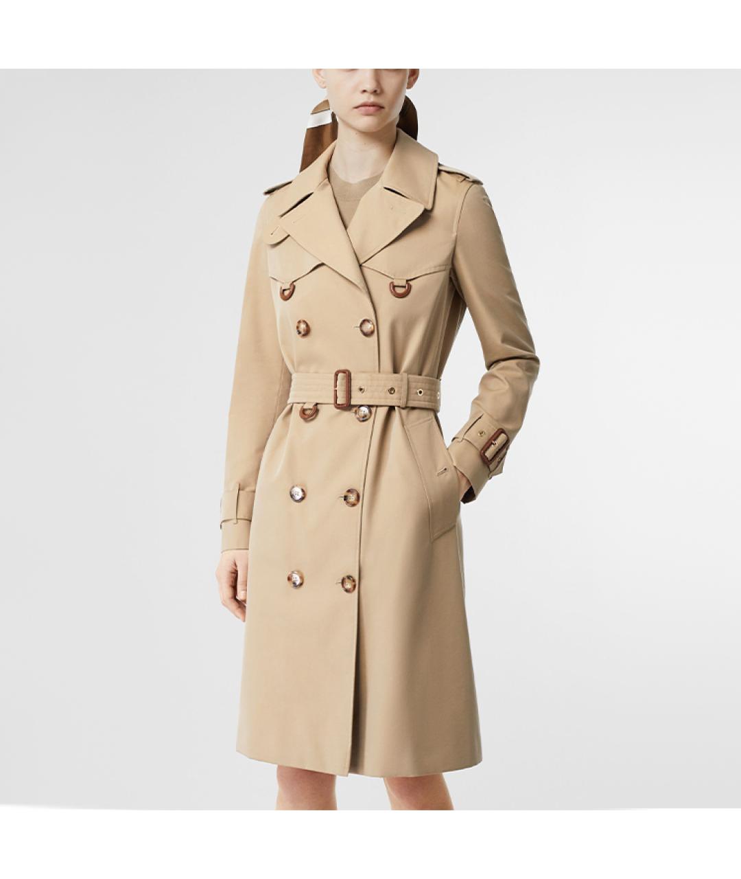 BURBERRY Хаки хлопковый тренч/плащ, фото 3