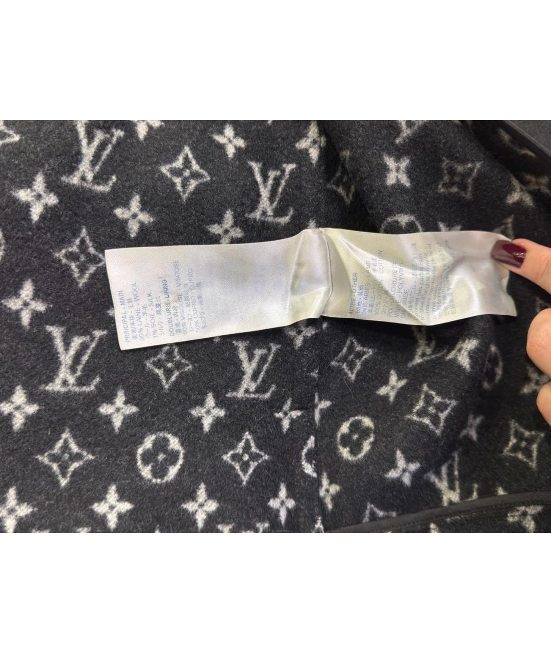 LOUIS VUITTON Черное шерстяное пальто, фото 6