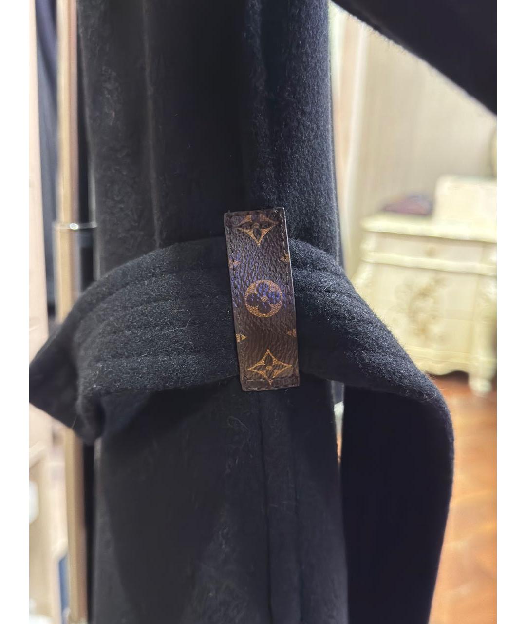 LOUIS VUITTON Черное шерстяное пальто, фото 8
