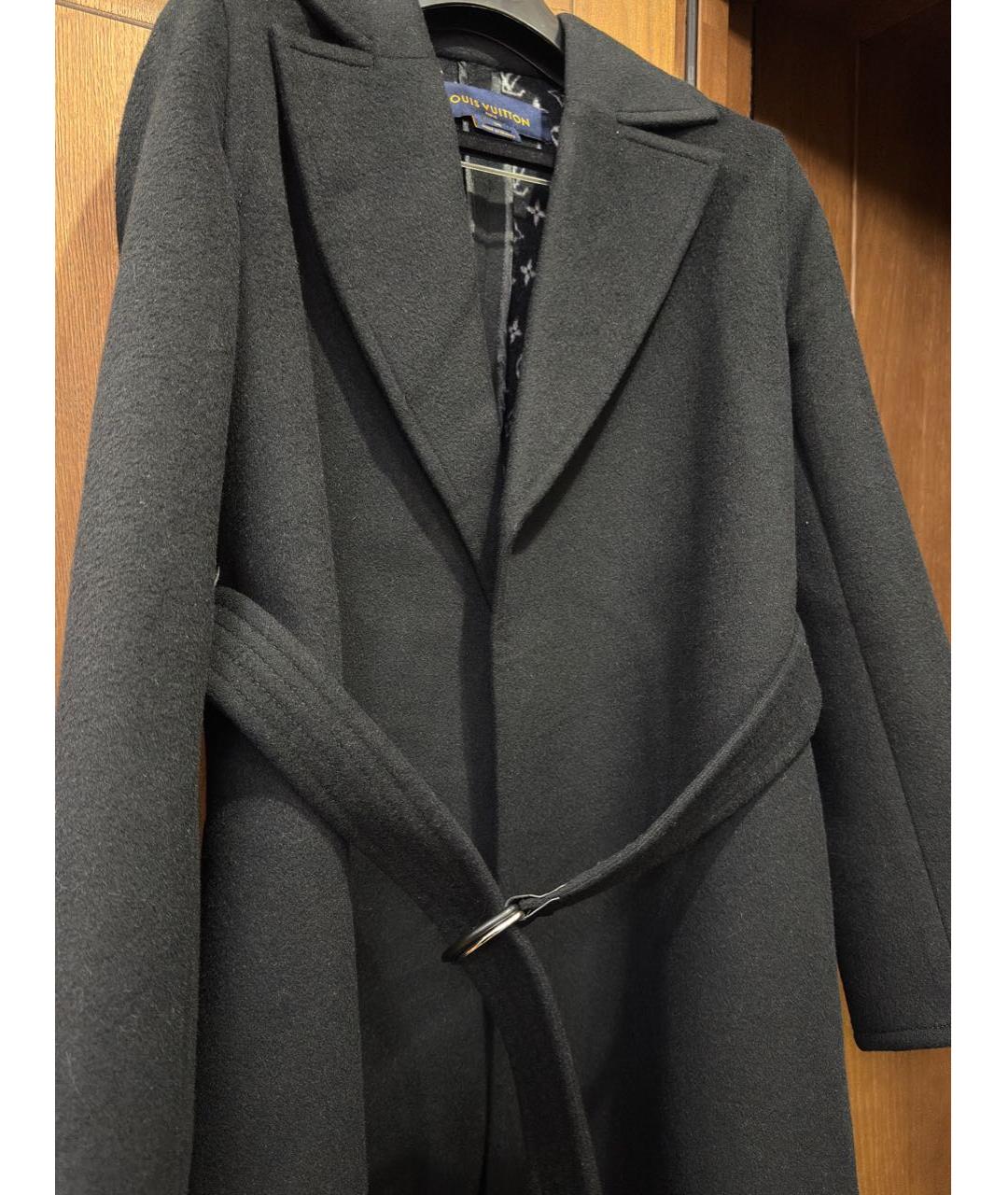 LOUIS VUITTON Черное шерстяное пальто, фото 2