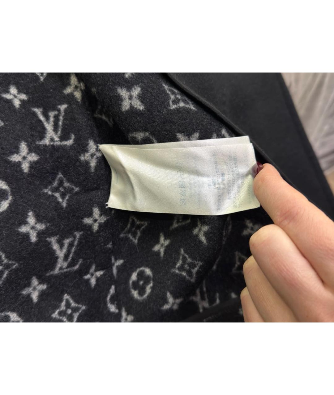 LOUIS VUITTON Черное шерстяное пальто, фото 5