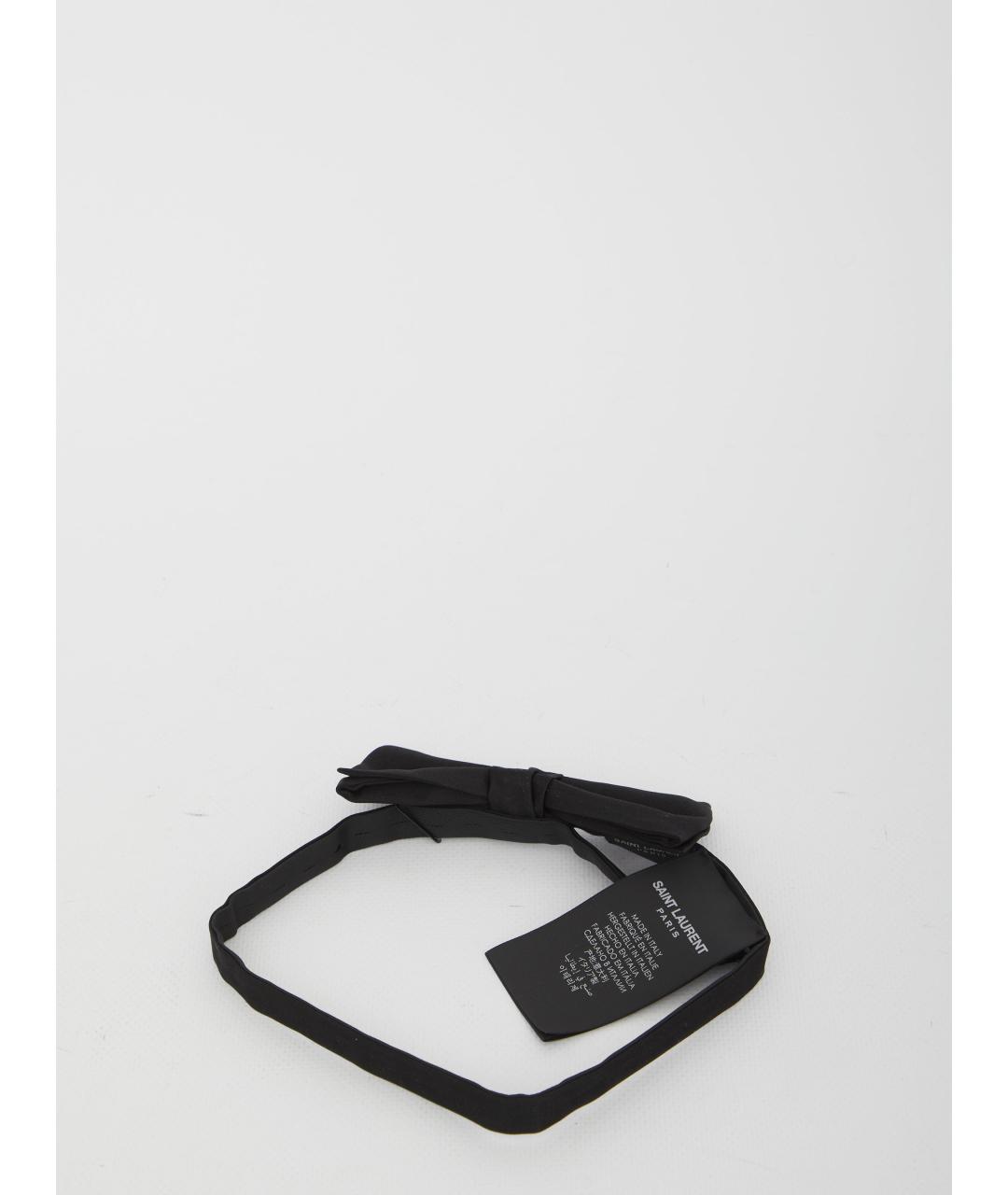 SAINT LAURENT Черная шелковая бабочка, фото 3