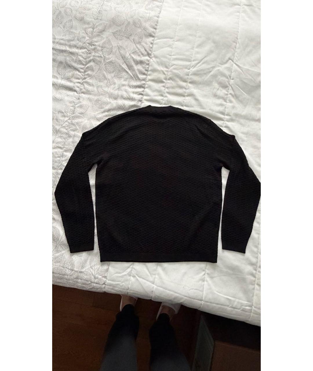 EMPORIO ARMANI Темно-синий хлопковый джемпер / свитер, фото 2