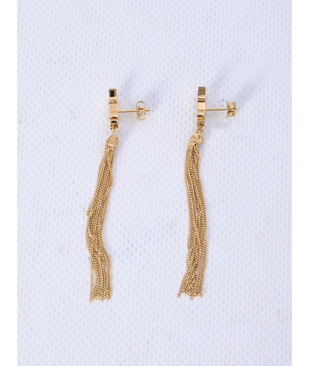 SAINT LAURENT Золотые латунные серьги, фото 3