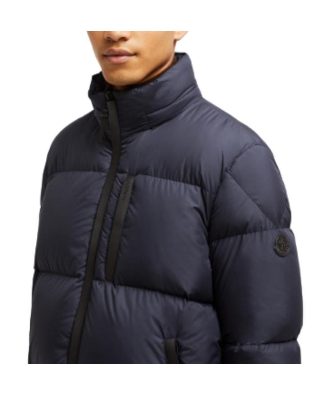 MONCLER Темно-синий пуховик, фото 5