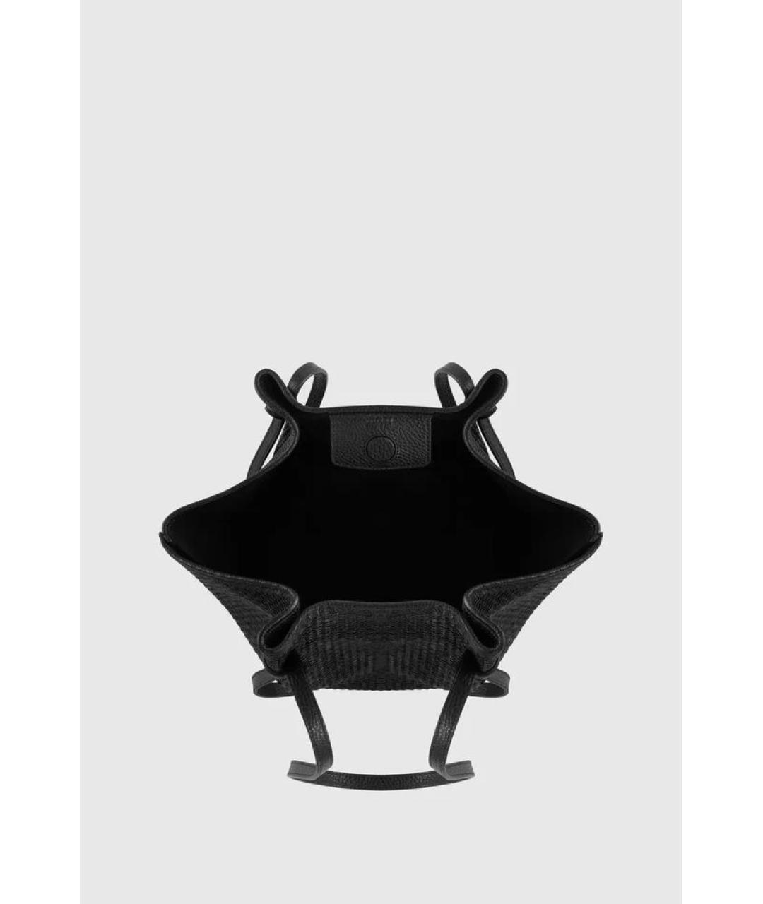 YUZEFI Черная пелетеная сумка тоут, фото 3