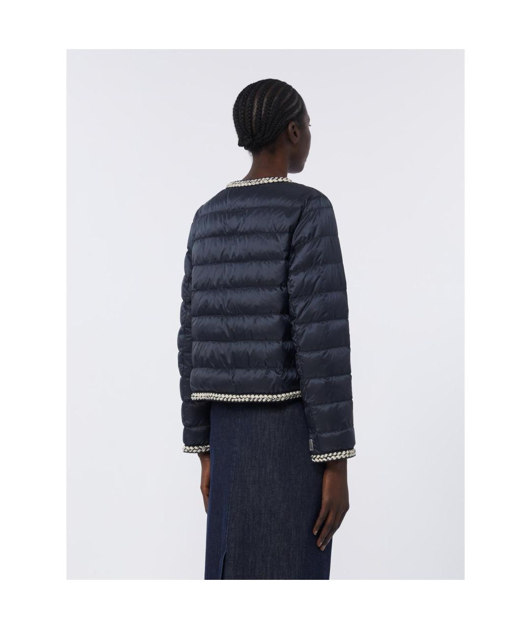 MAX MARA Синяя полиэстеровая куртка, фото 2