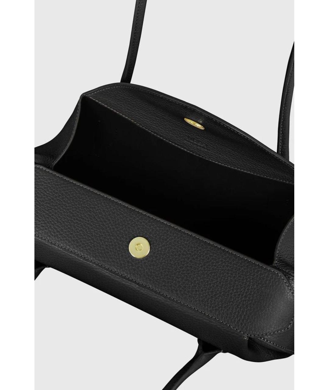 YUZEFI Черная кожаная сумка через плечо, фото 5