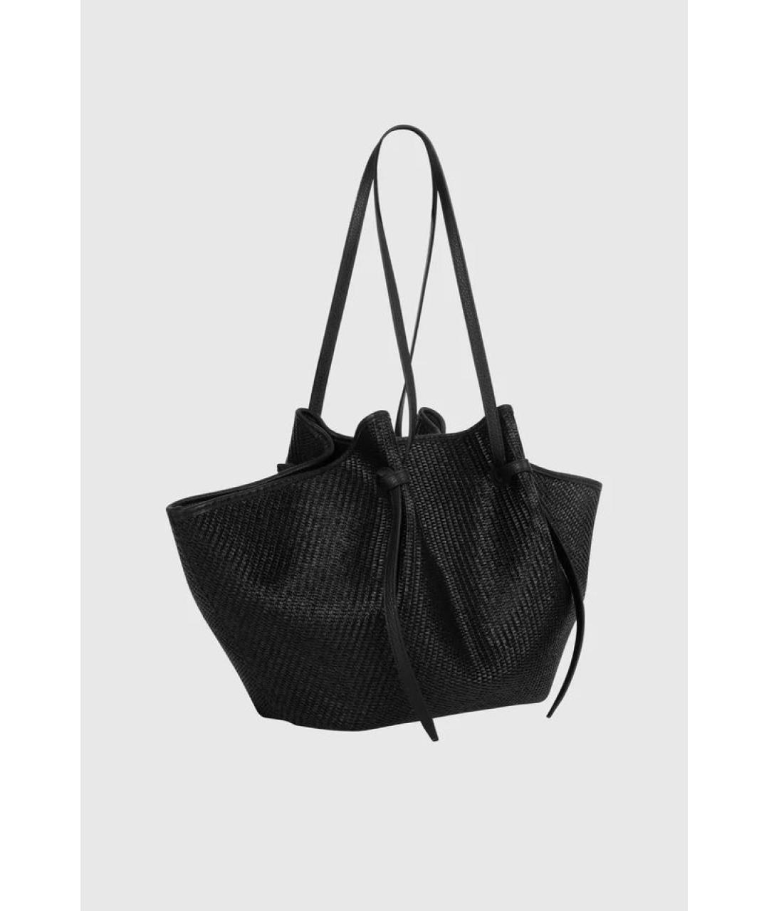 YUZEFI Черная пелетеная сумка тоут, фото 2