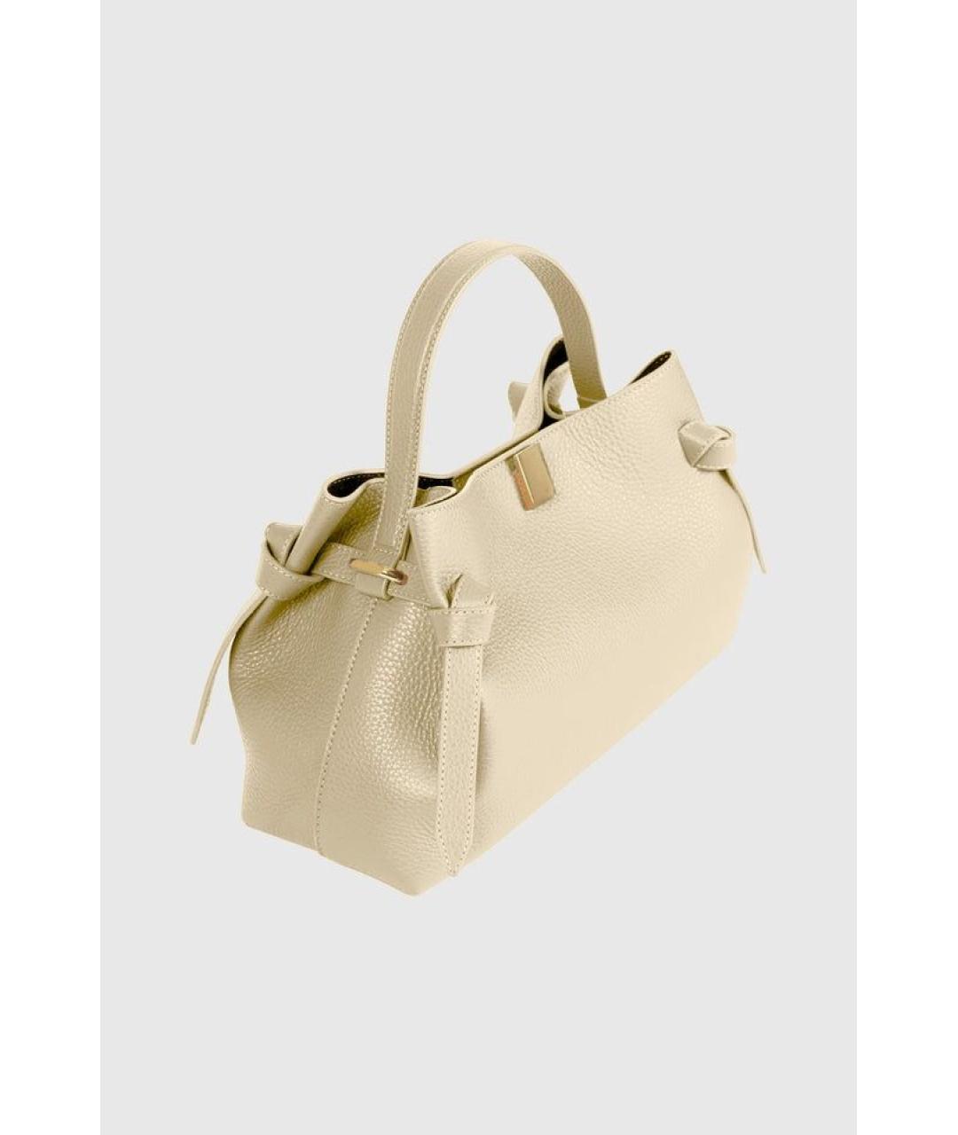 YUZEFI Бежевая кожаная сумка тоут, фото 3