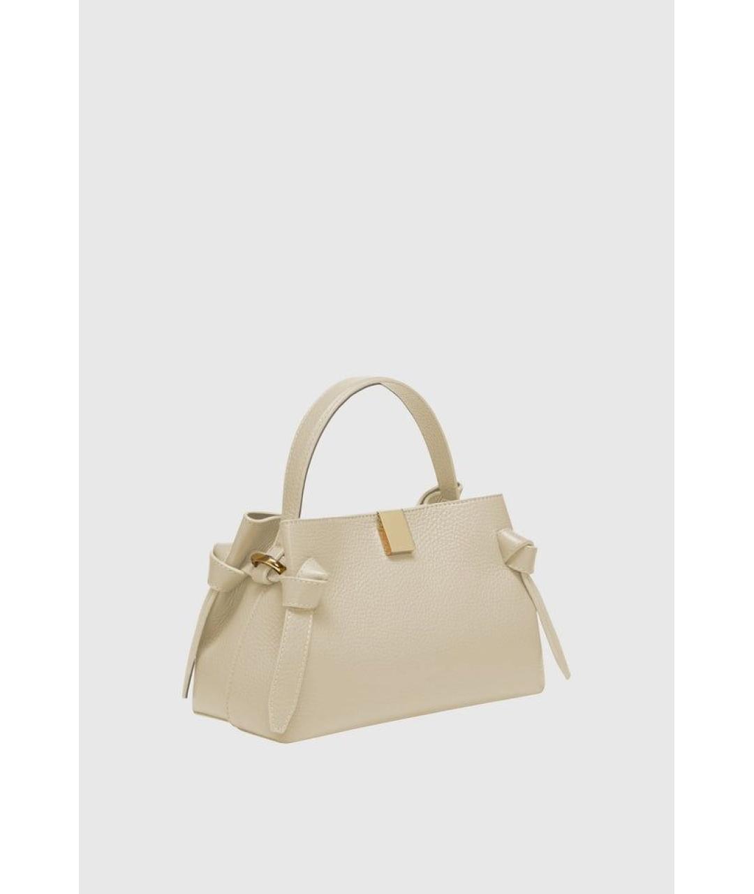 YUZEFI Бежевая кожаная сумка тоут, фото 2