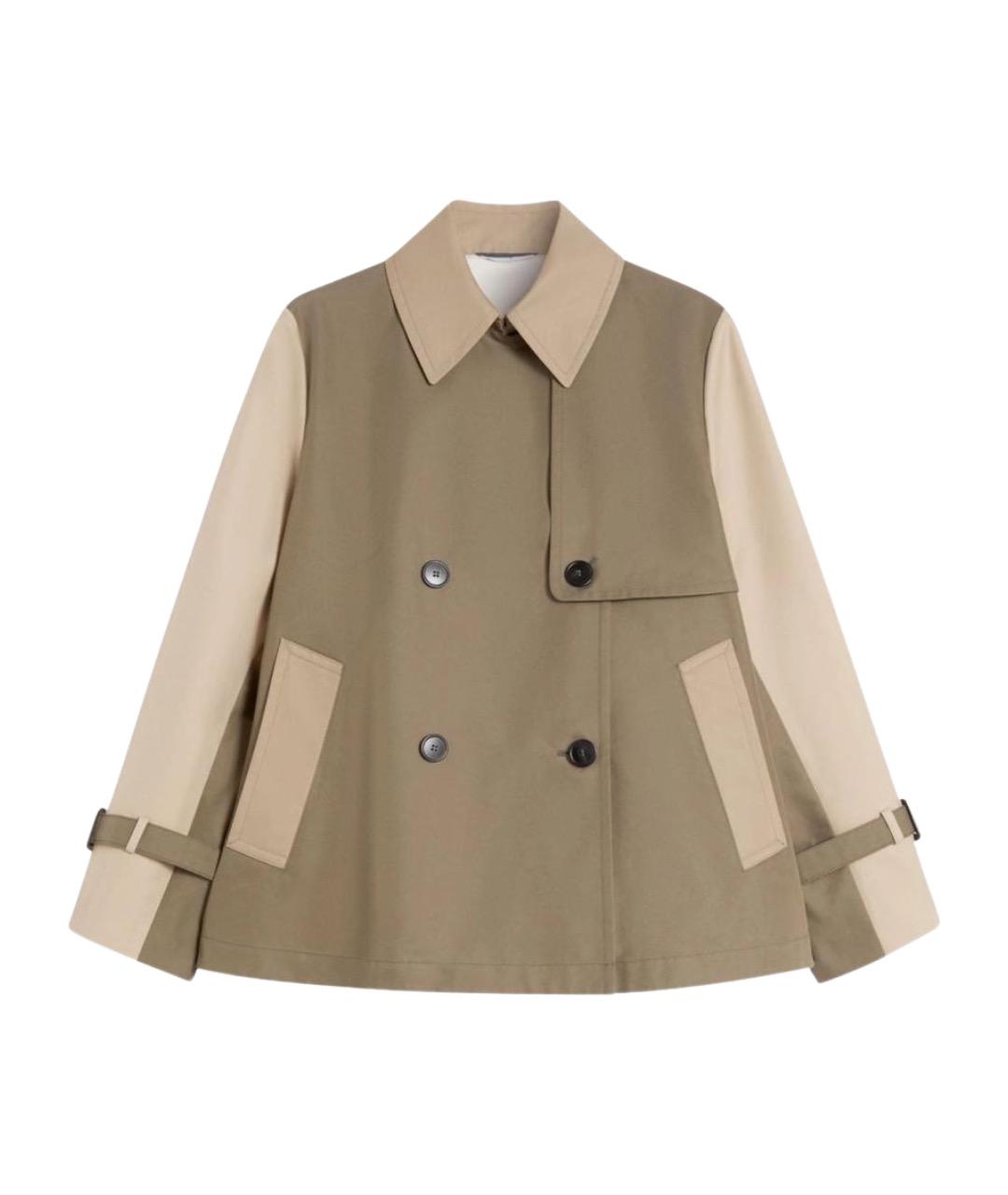 WEEKEND MAX MARA Бежевый хлопковый тренч/плащ, фото 1
