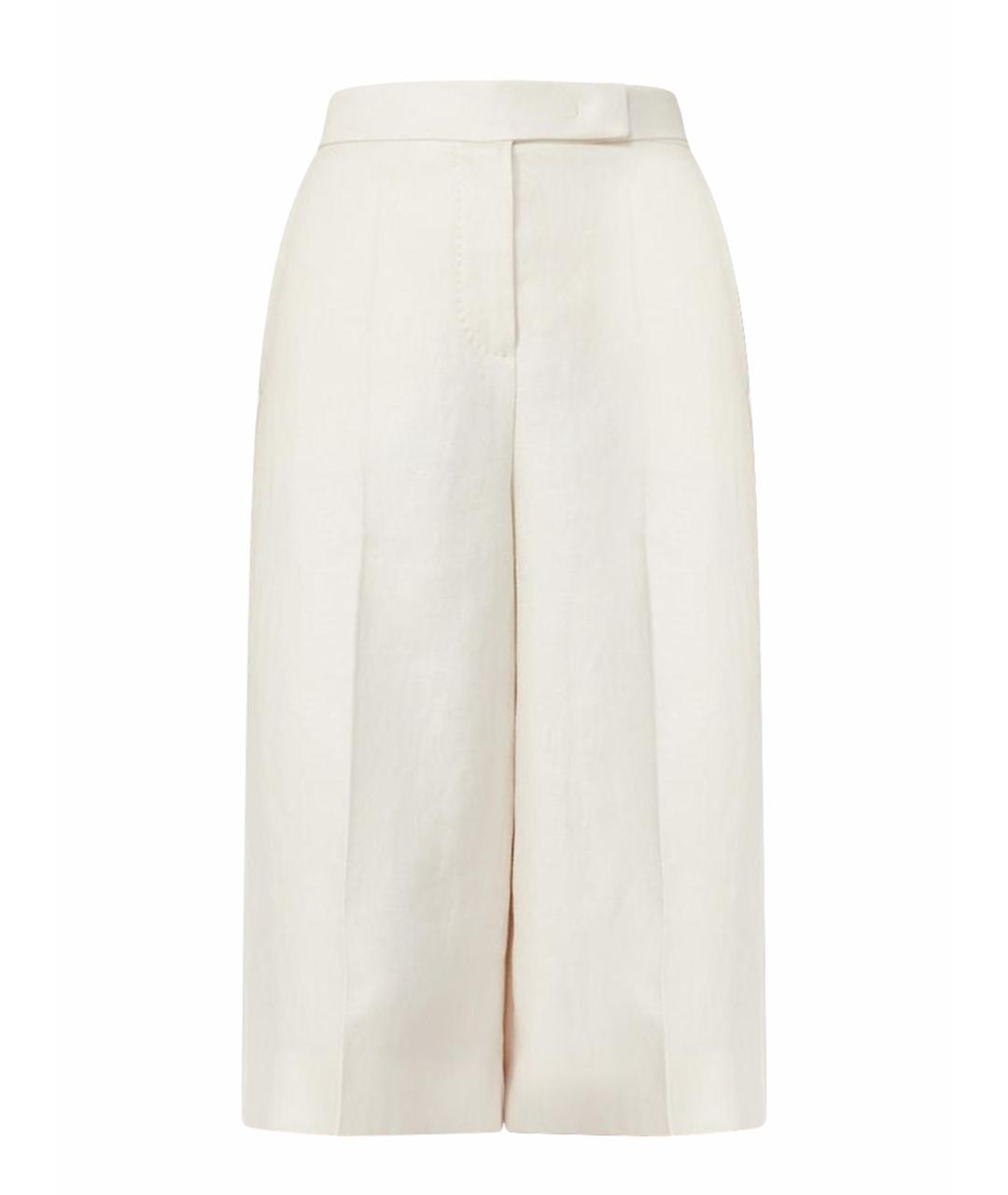 MAX MARA Белые льняные кюлоты, фото 1