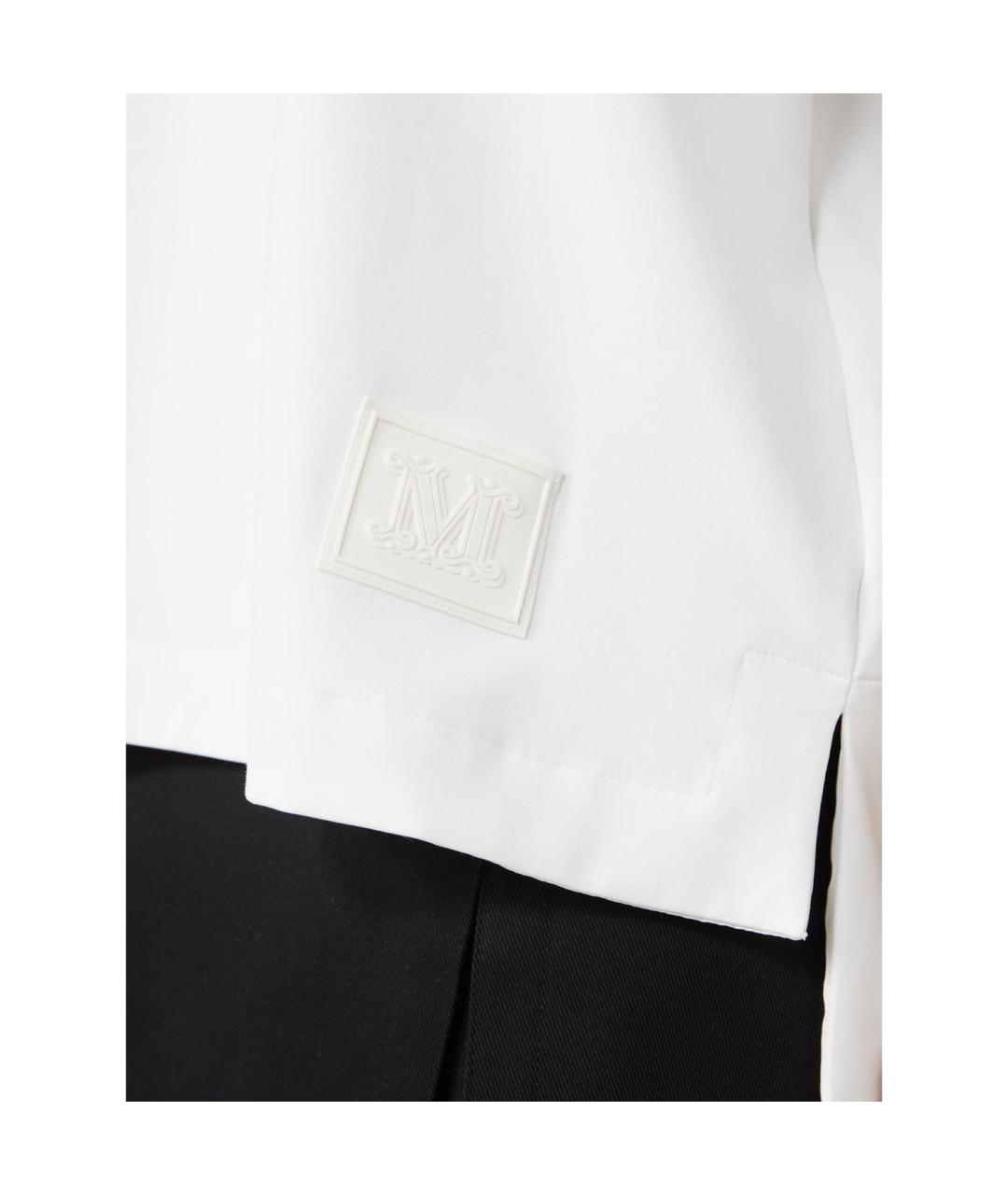 MAX MARA Белая хлопковая футболка, фото 4