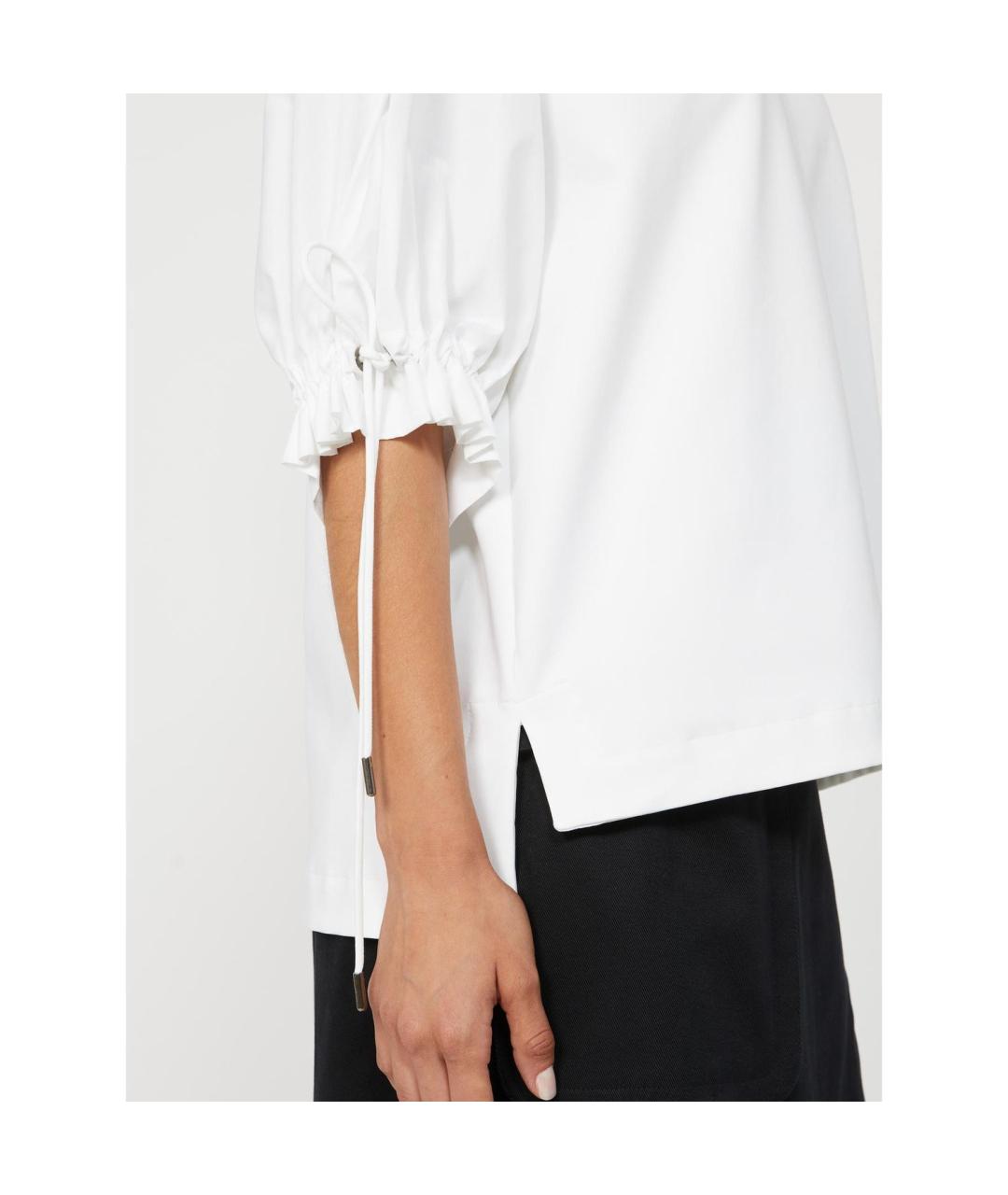 MAX MARA Белая хлопковая футболка, фото 3