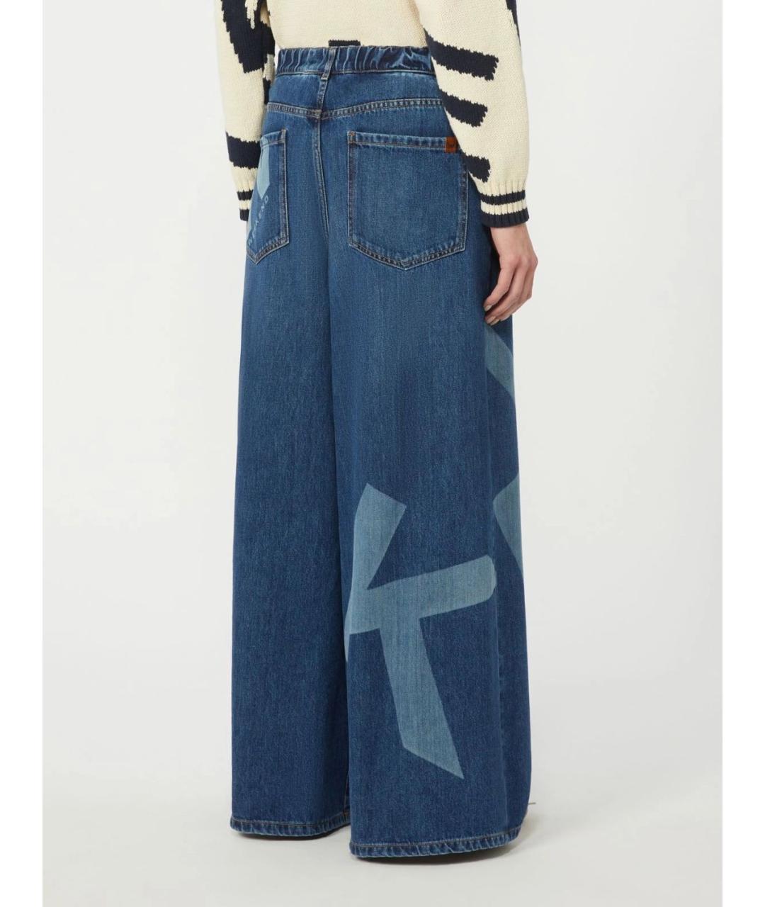 WEEKEND MAX MARA Синие хлопковые прямые джинсы, фото 3