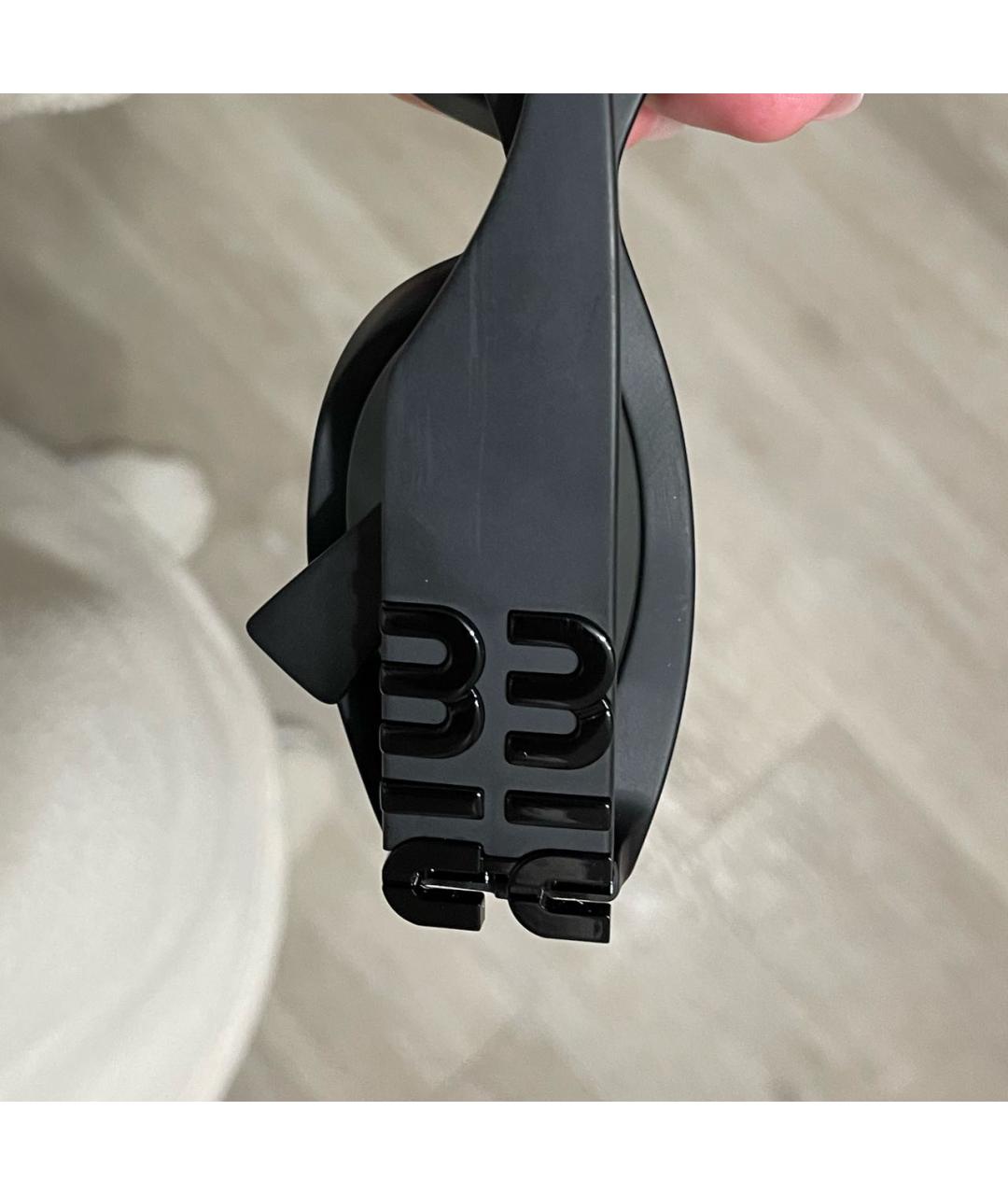 MIU MIU Черные пластиковые солнцезащитные очки, фото 3