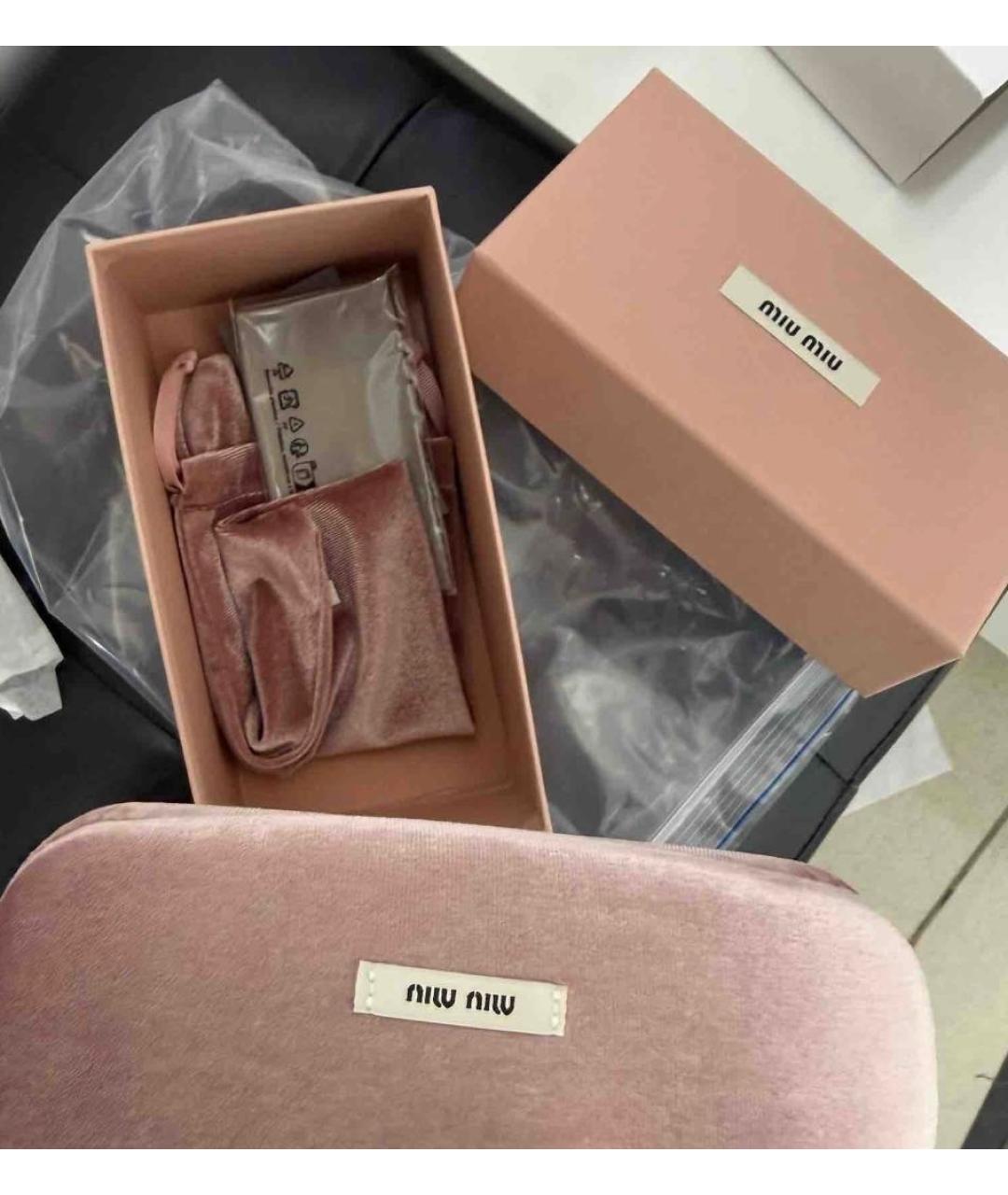 MIU MIU Черные пластиковые солнцезащитные очки, фото 4