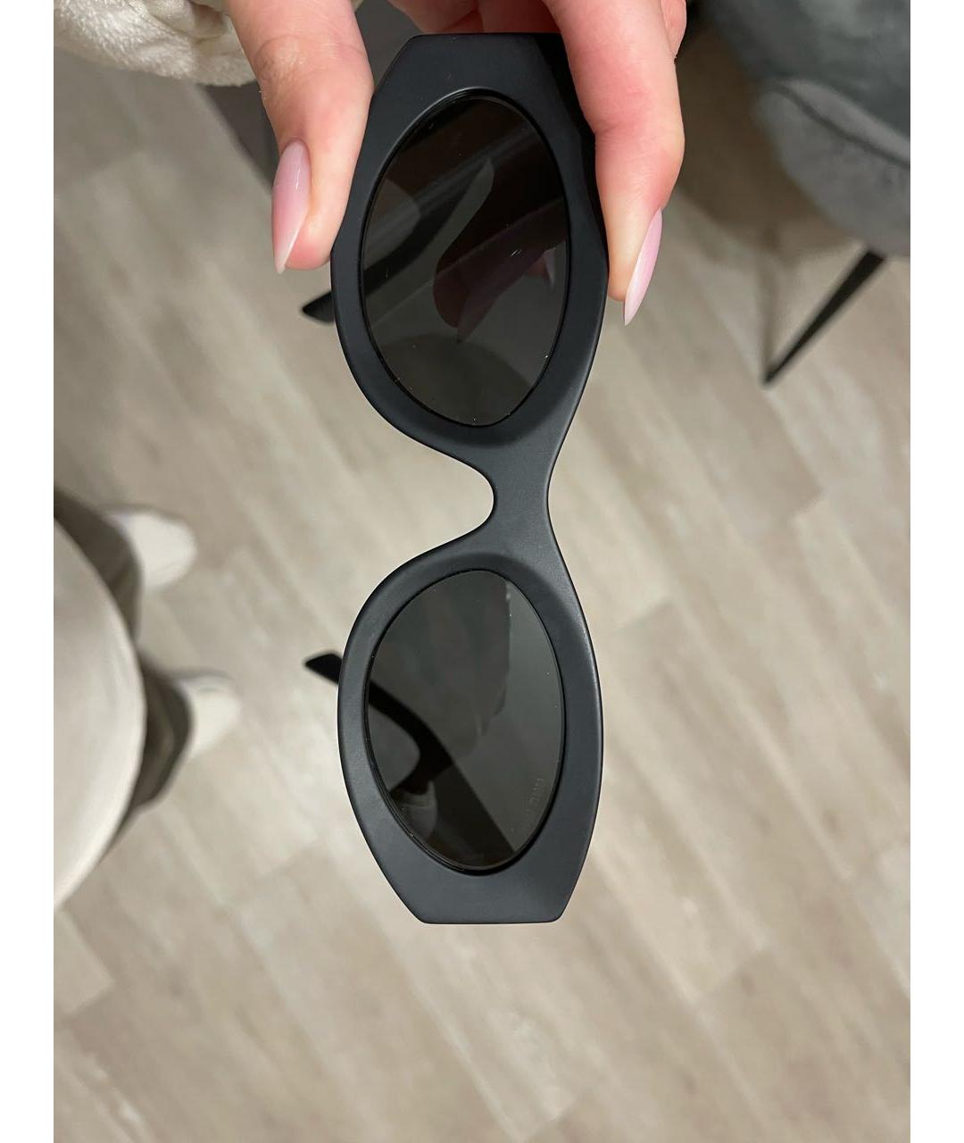 MIU MIU Черные пластиковые солнцезащитные очки, фото 8