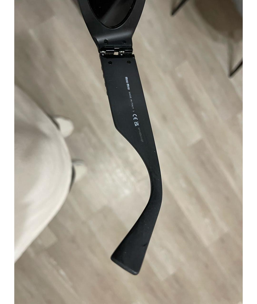 MIU MIU Черные пластиковые солнцезащитные очки, фото 6