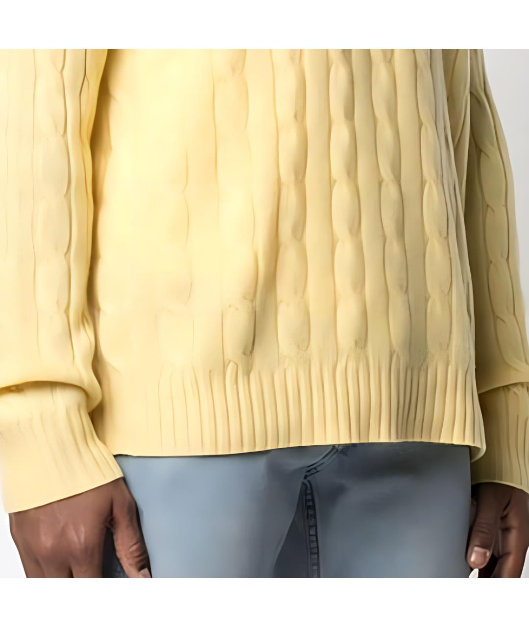 POLO RALPH LAUREN Желтый кашемировый джемпер / свитер, фото 5