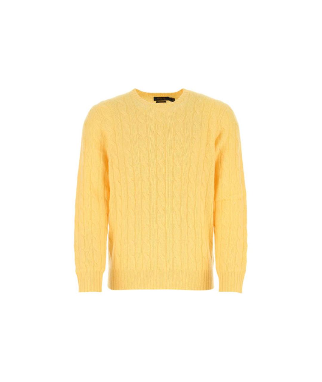 POLO RALPH LAUREN Желтый кашемировый джемпер / свитер, фото 1