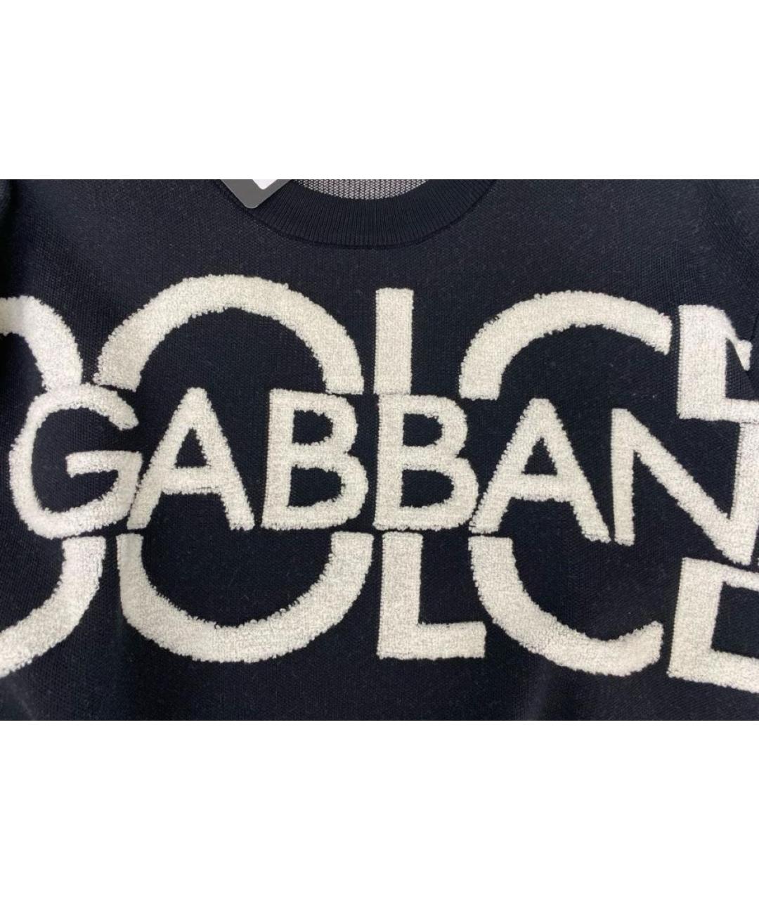 DOLCE&GABBANA Черный хлопковый джемпер / свитер, фото 4