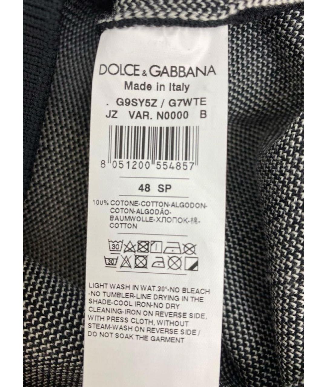 DOLCE&GABBANA Черный хлопковый джемпер / свитер, фото 6