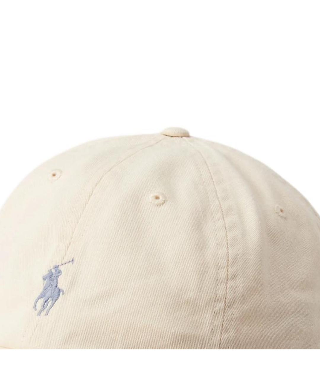 POLO RALPH LAUREN Бежевая хлопковая кепка/бейсболка, фото 3