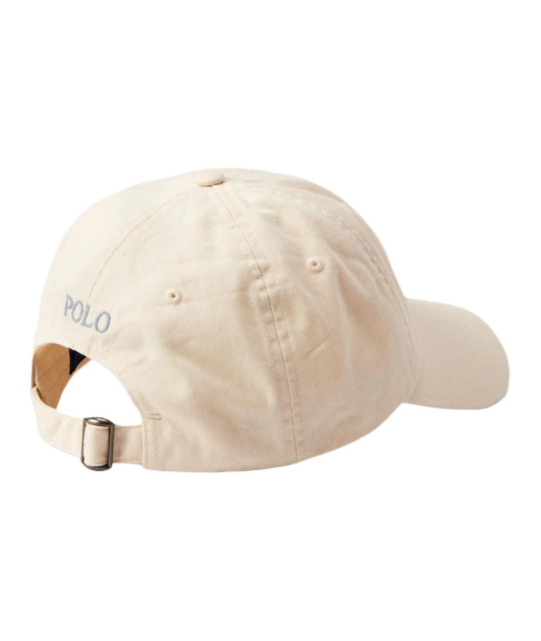 POLO RALPH LAUREN Бежевая хлопковая кепка/бейсболка, фото 2