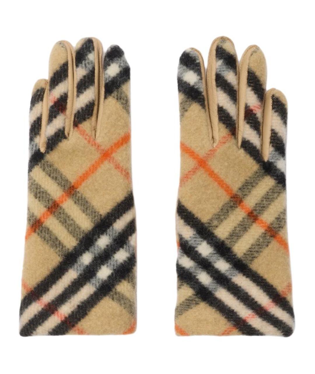BURBERRY Мульти шерстяные перчатки, фото 1