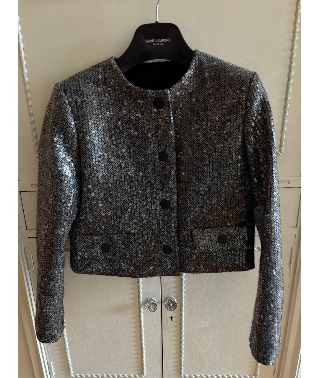 SANDRO Серый шерстяной жакет/пиджак, фото 3