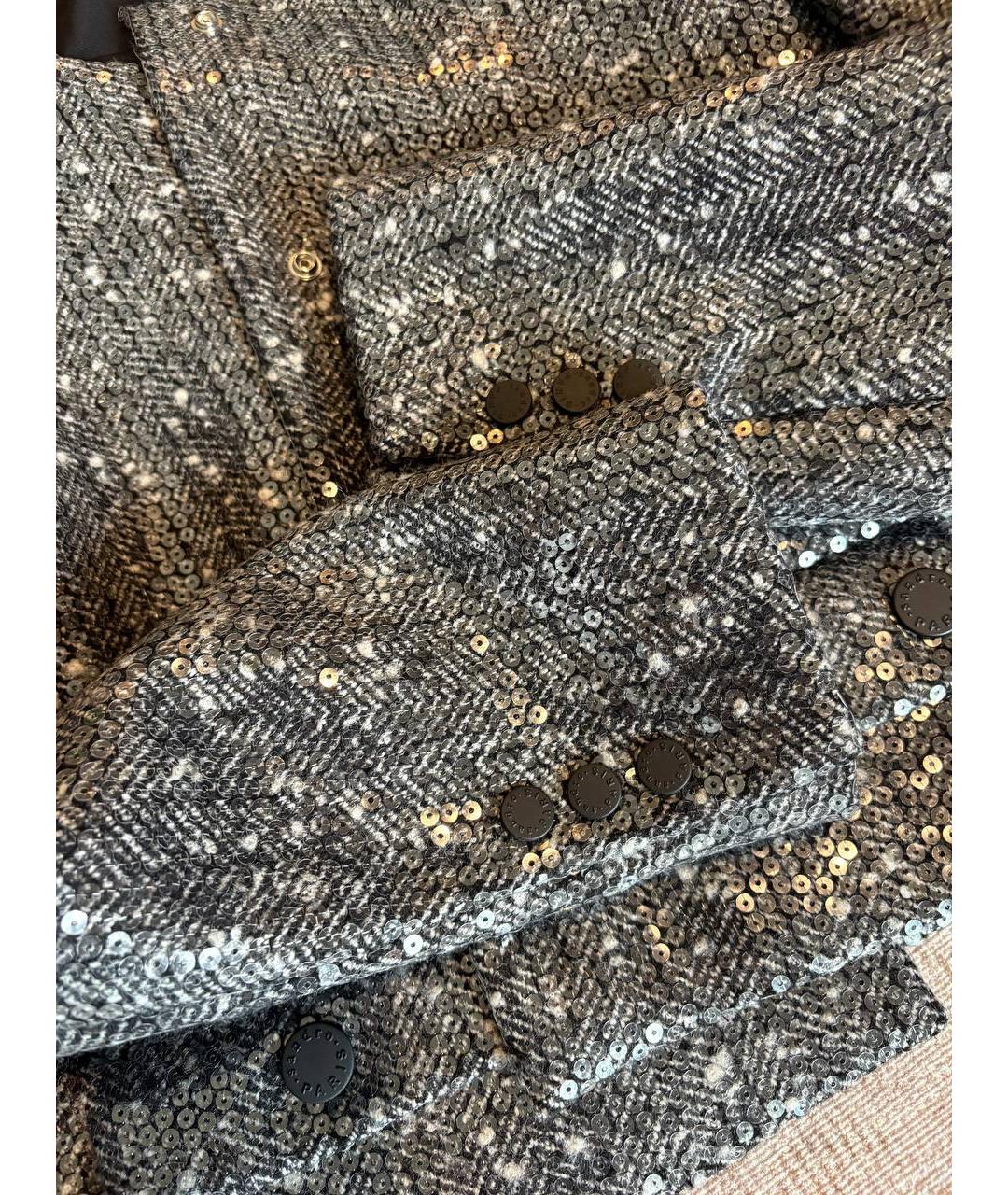 SANDRO Серый шерстяной жакет/пиджак, фото 6