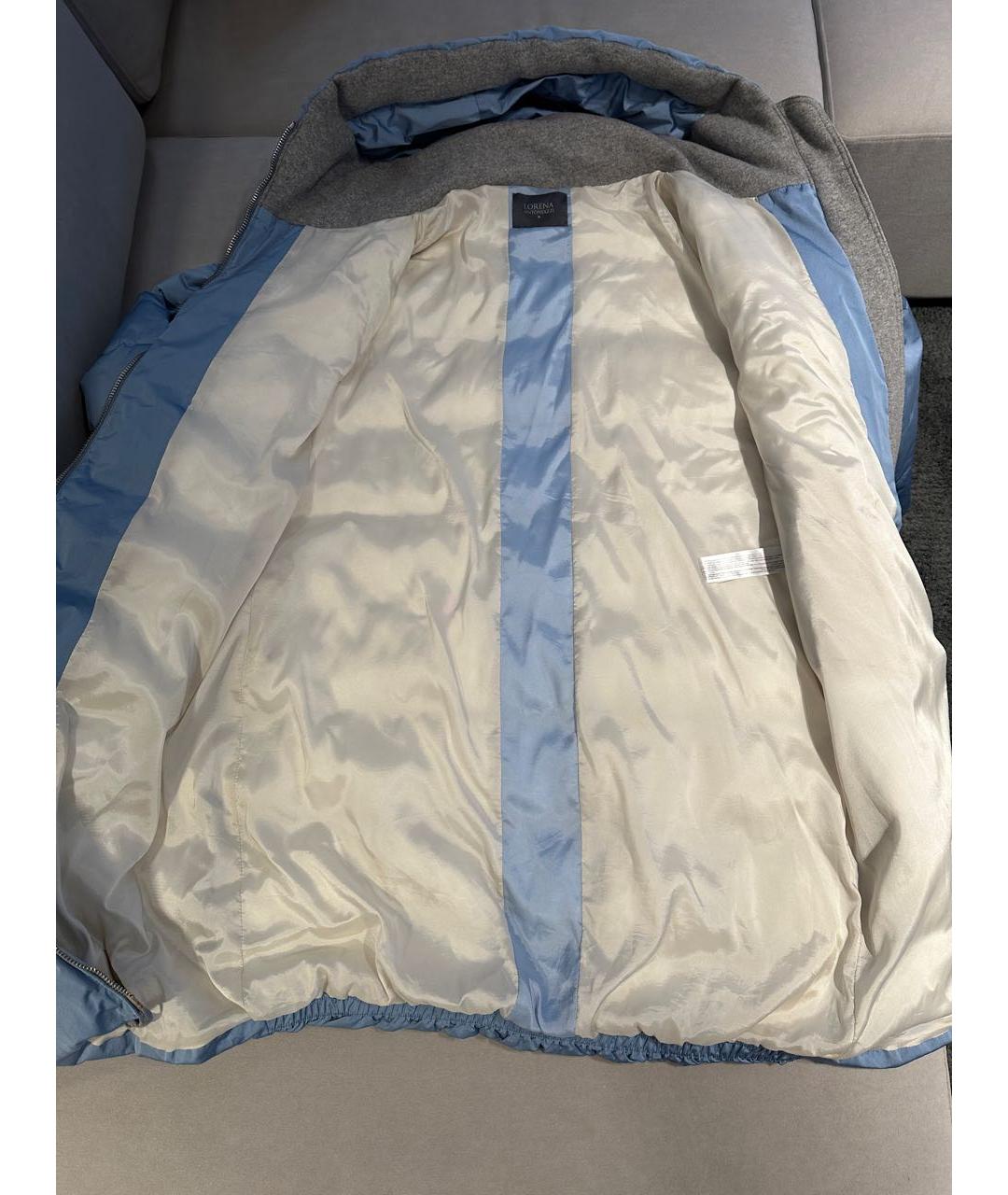 LORENA ANTONIAZZI Голубой кашемировый пуховик, фото 4