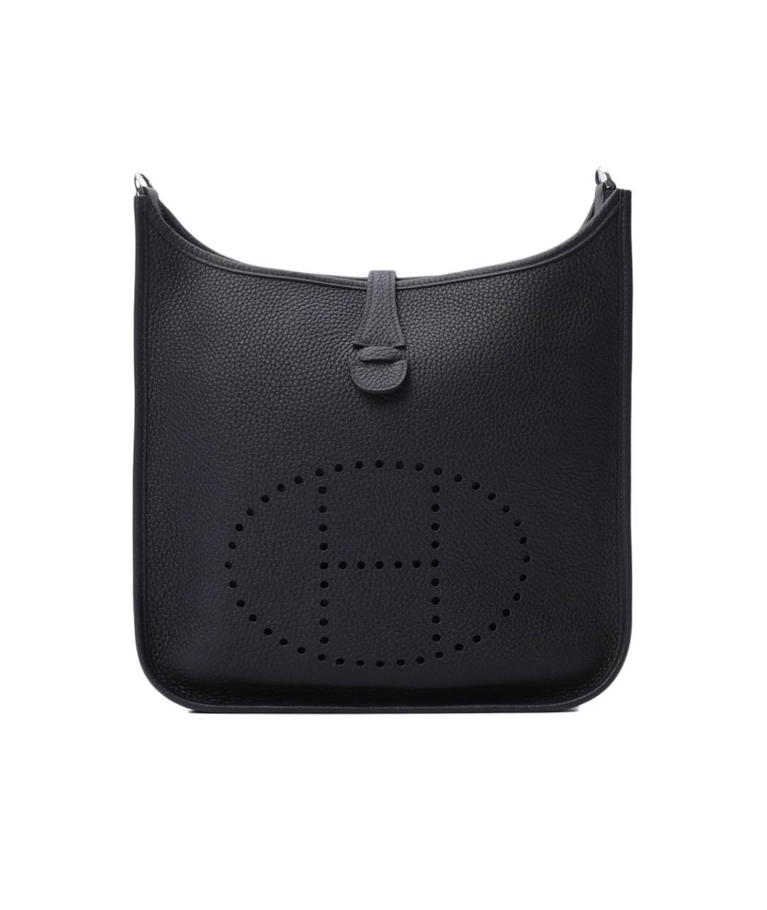 HERMES Темно-синяя кожаная сумка через плечо, фото 9