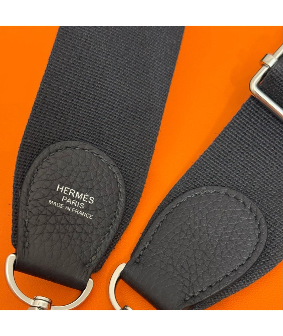 HERMES Темно-синяя кожаная сумка через плечо, фото 8