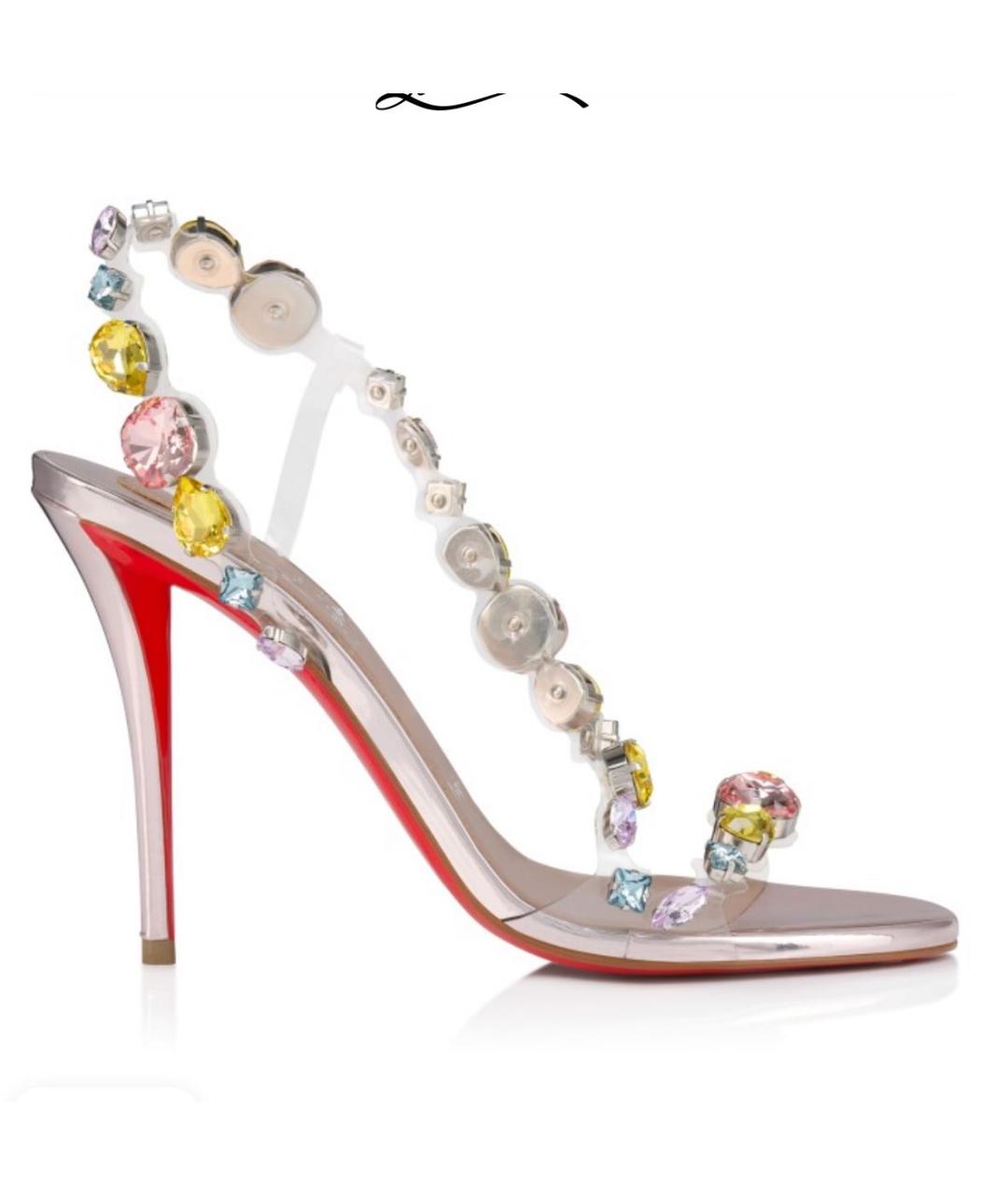 CHRISTIAN LOUBOUTIN Мульти кожаные босоножки, фото 2