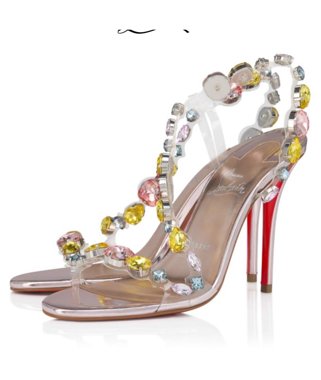 CHRISTIAN LOUBOUTIN Мульти кожаные босоножки, фото 4