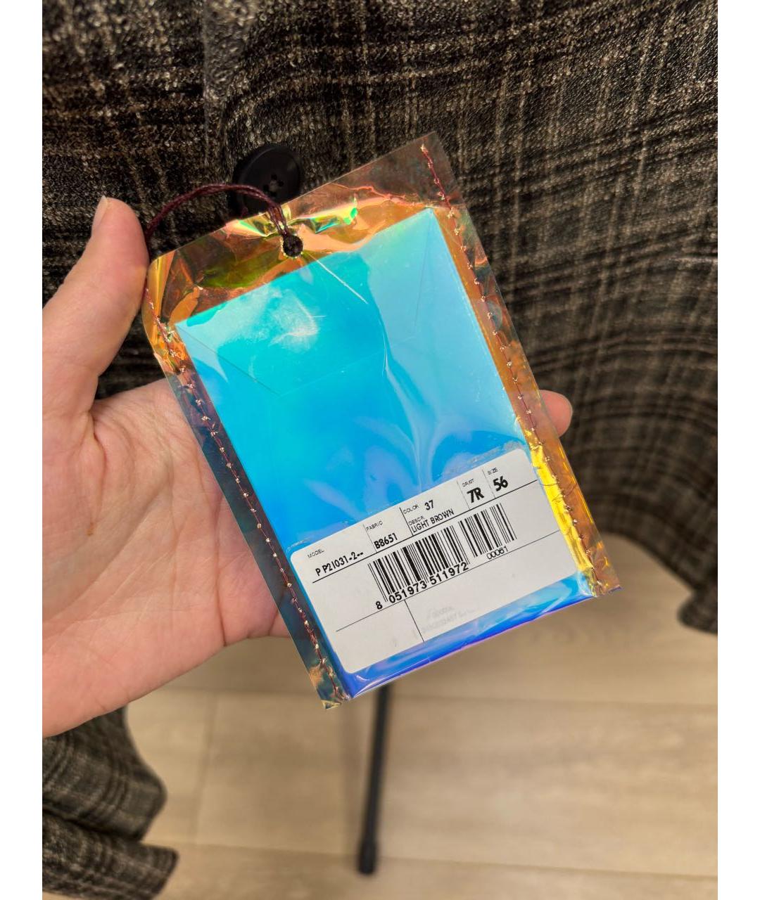 PAL ZILERI Коричневый шерстяной пиджак, фото 4