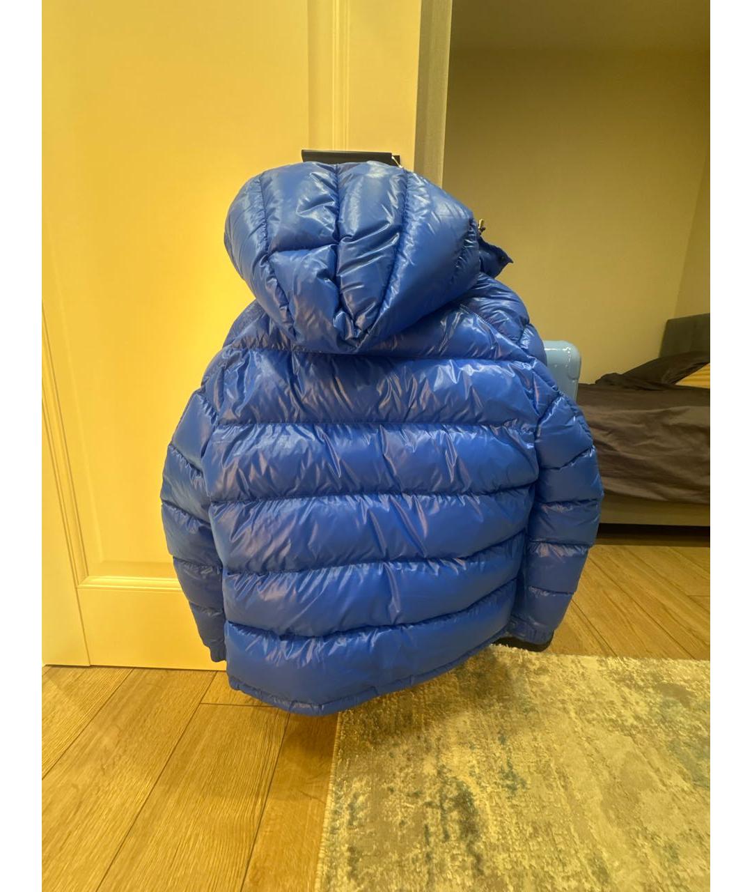 MONCLER Синий полиэстеровый пуховик, фото 2