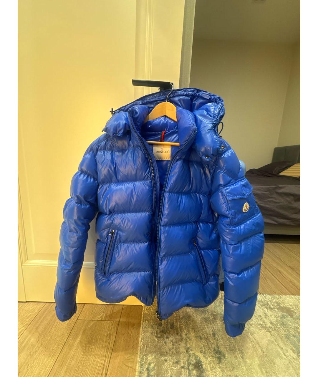 MONCLER Синий полиэстеровый пуховик, фото 5