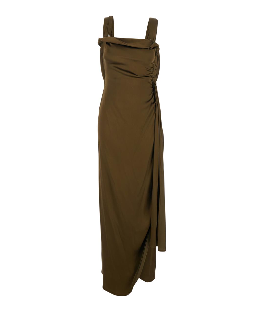 MAISON MARGIELA Коричневое ацетатное вечернее платье, фото 1