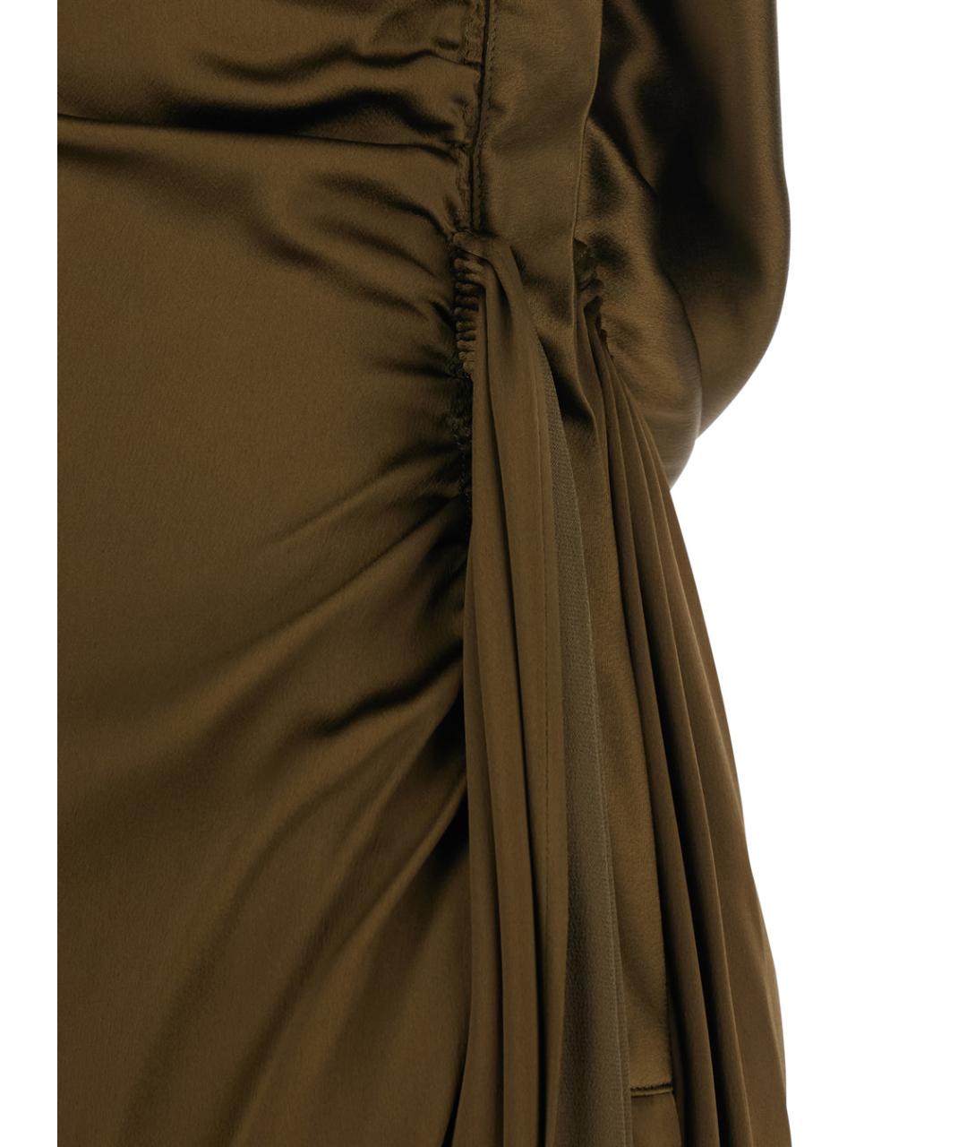 MAISON MARGIELA Коричневое ацетатное вечернее платье, фото 3