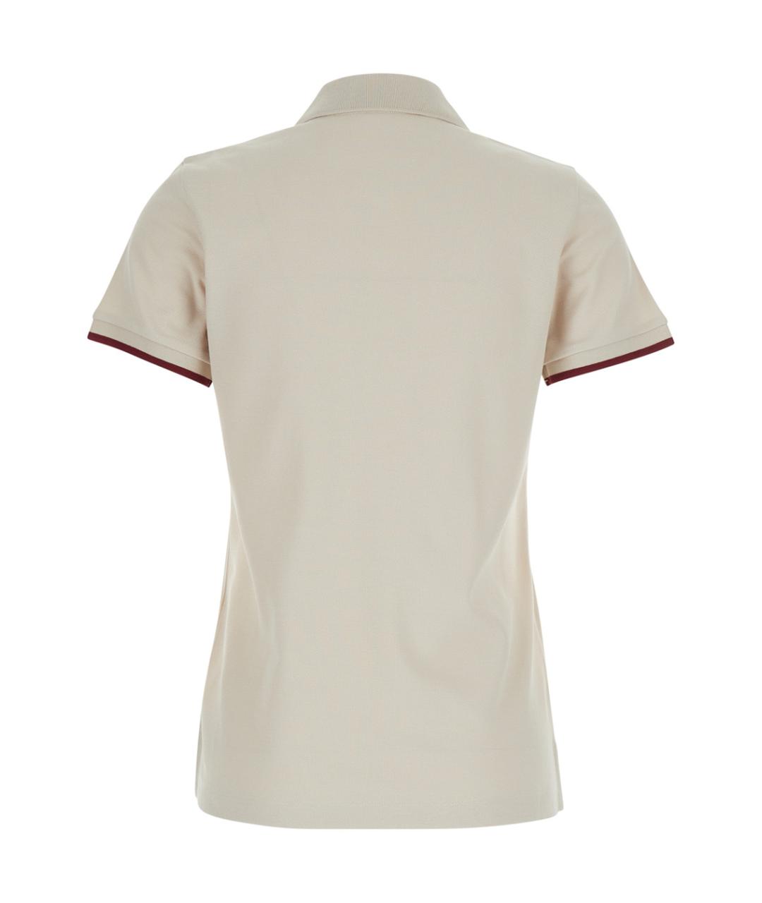 MONCLER Бежевая хлопковая футболка, фото 2