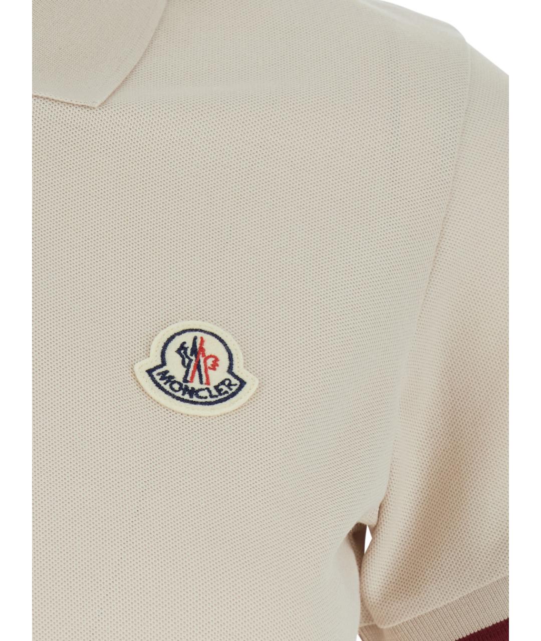 MONCLER Бежевая хлопковая футболка, фото 3