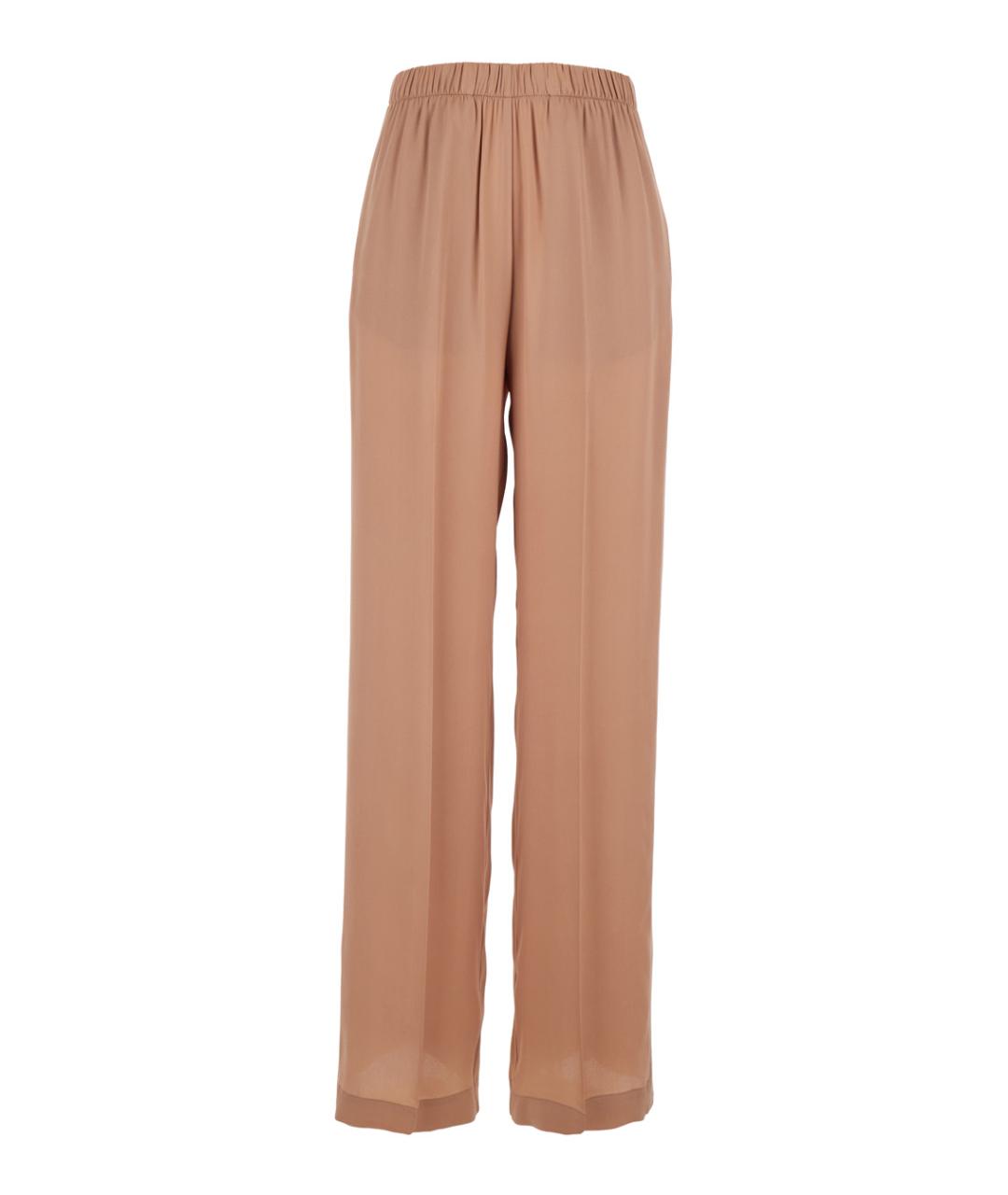 SEMICOUTURE Розовые ацетатные прямые брюки, фото 1