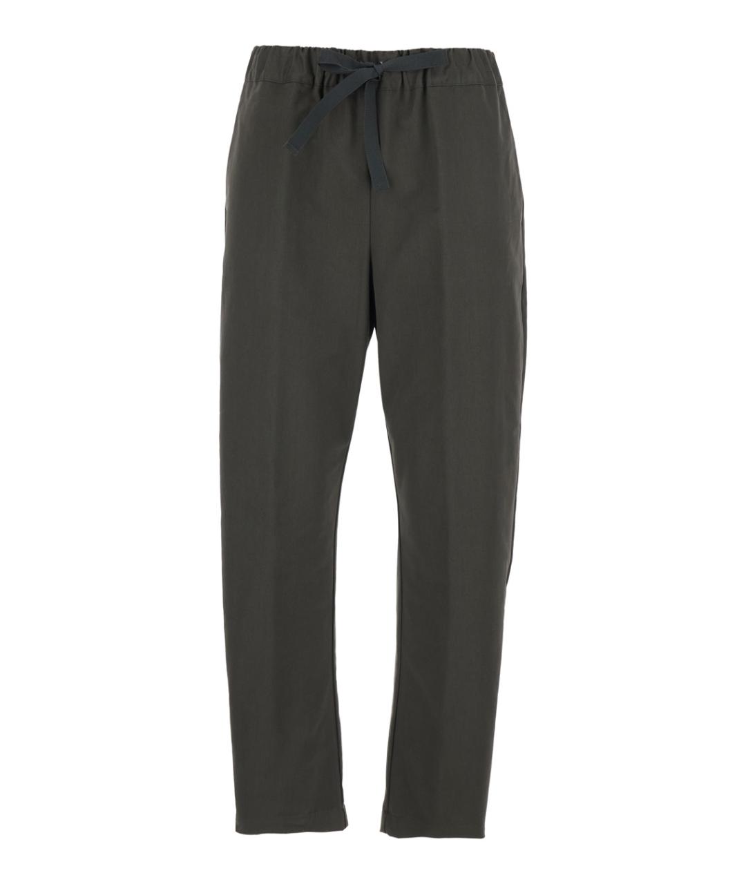 SEMICOUTURE Хаки хлопковые прямые брюки, фото 1