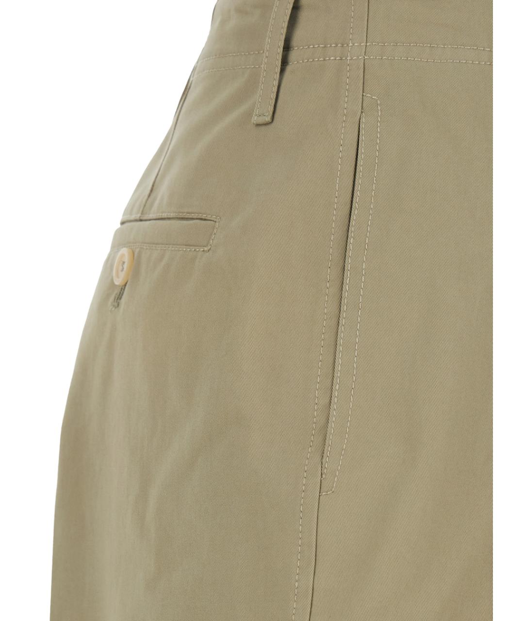 SEMICOUTURE Хаки хлопковые прямые брюки, фото 3